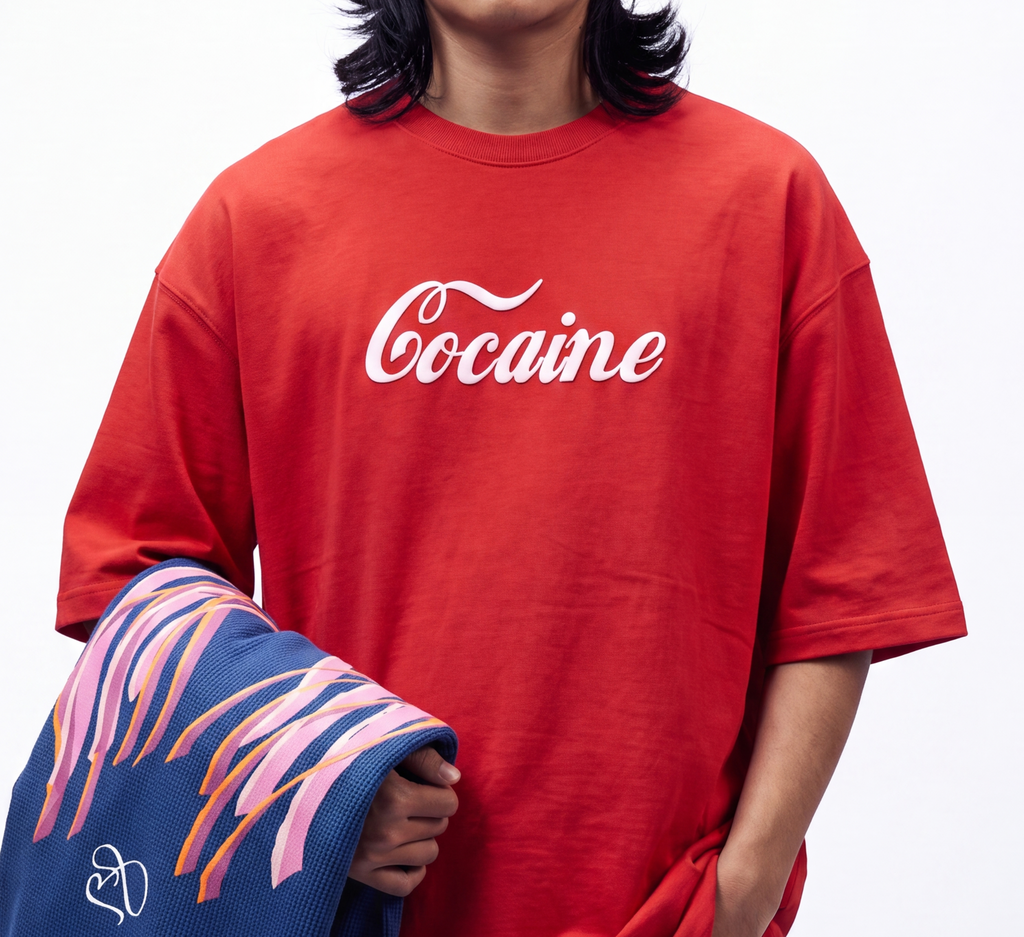 Cocaine Script Oversized T-shirt
